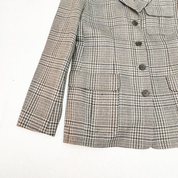 Talbots Houndstooth Woven 4-Button Blazer Size 6 - Picture 2 of 6
